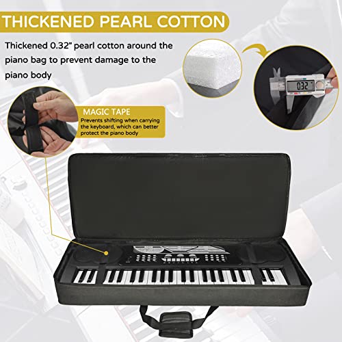 AKOZLIN 49-Key Keyboard Gig Bag 34"×13"×4" Portable Electric Piano Case Foldable Bag For 49-Note Keyboard