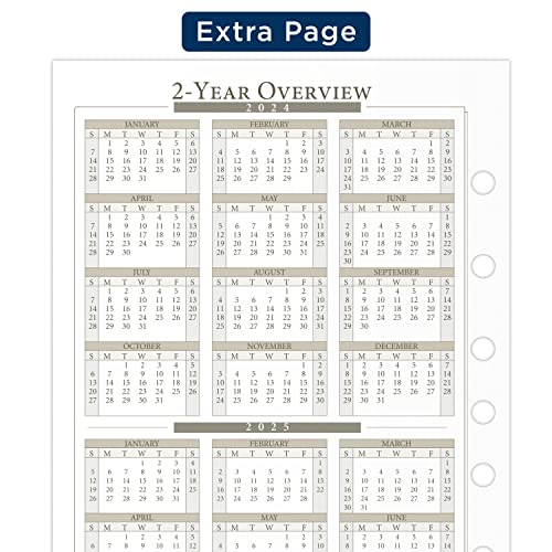 AT-A-GLANCE 2024 Monthly Planner Refill, 5-1/2" x 8-1/2", Desk Size, Loose-Leaf, Ruled Blocks (481-685Y-24)