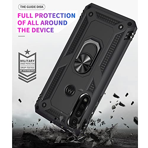 for Moto G Power 2020 Case, Moto G Power Case 2020 with [1 Pack] HD Screen Protector, Military-Grade Shockproof Kickstand Protective Cover for Moto G Power 2020 (ArmyGreen)