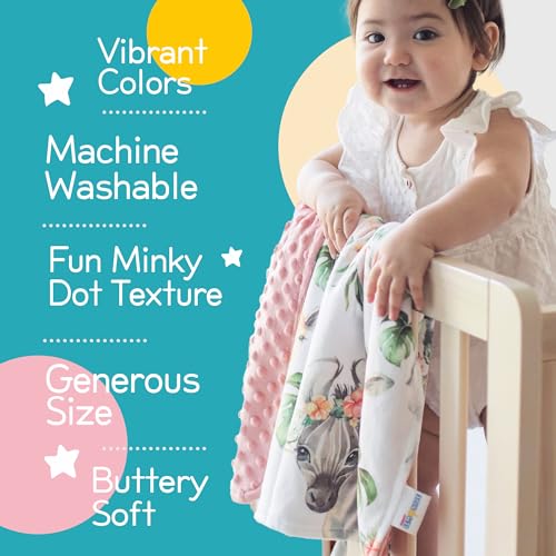 Honey Lemonade - Premium Soft Plush Lightweight Minky Dot Toddler Baby Blanket for Newborn 30"x40" - Soft Baby Blanket for Boys and Girls