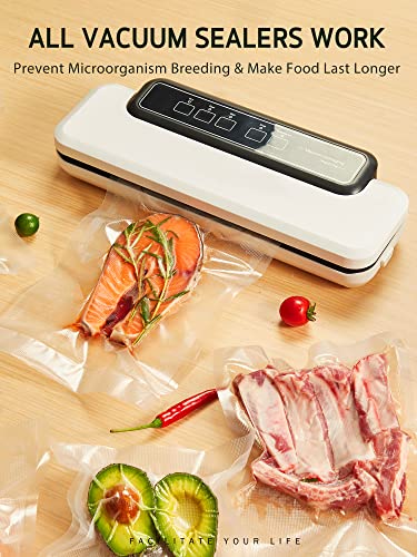 Syntus 6" x 100' Food Vacuum Seal Roll Keeper with Cutter Dispenser, Commercial Grade Vacuum Sealer Bag Rolls, BPA Free Food Vac Bags, Ideal for Storage, Meal Prep and Sous Vide