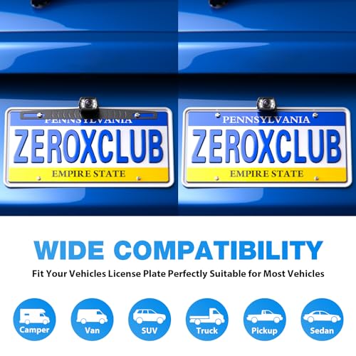 ZEROXCLUB Wired Backup Camera Kit with 7" Monitor, HD 1080P Display for Car Truck/Pickup/SUV/Van/RV, Night Vision Rear View Camera IP69 Waterproof-B7