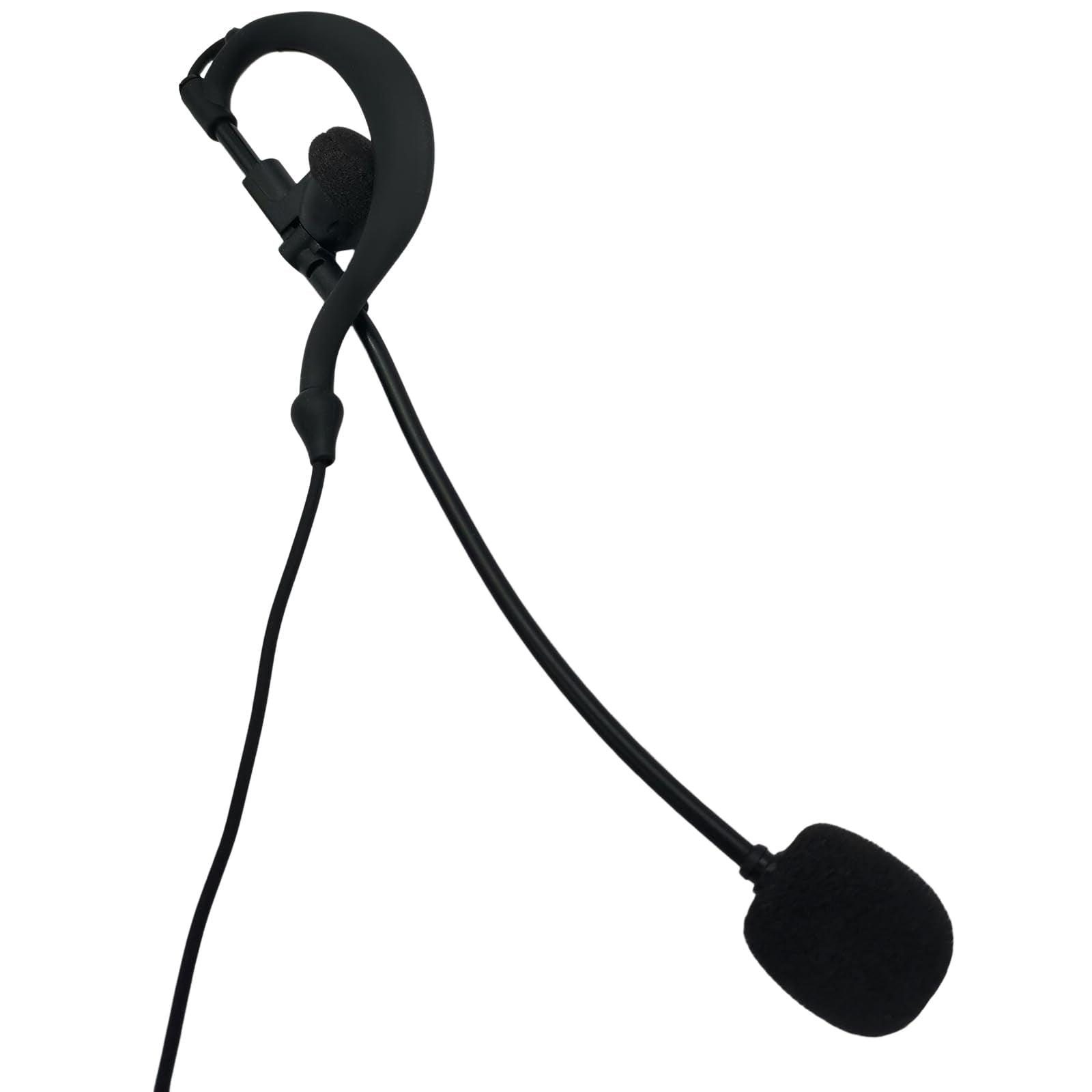 stdgove 3.5mm Wired Earpiece Coach Sideline Football Headset Referee Coaching Headphone with Boom Open Mic Microphone Intercom Commnication Earphone Coms Ear Piece for Ejeas v4 v6 pro(G Shape)