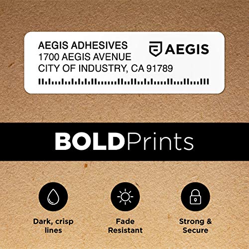 Aegis Adhesives - Compatible Direct Thermal Labels Replacement for DYMO 30252 (1-1/8" X 3-1/2") Address & Barcode - Use with Labelwriter 450, 450 Turbo, 4XL Printers (12 Rolls)