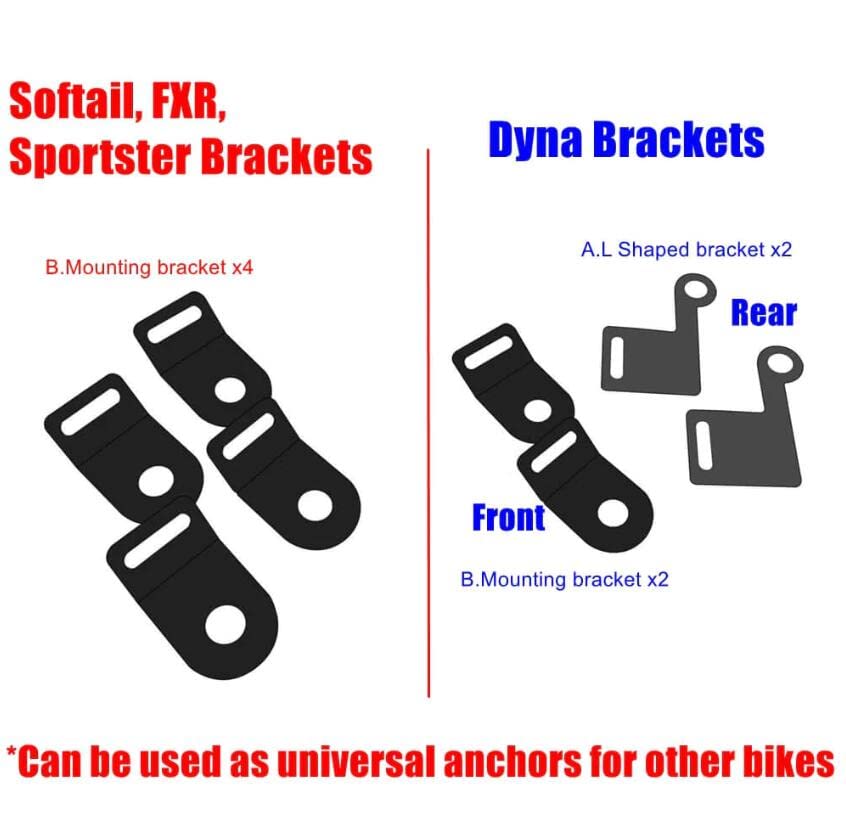 FVMOTO Universal Motorcycle Saddlebags Saddle Bags Luggage Bags Travel Knight Rider Storage Bag Fit For Harley Softail Dyna Super Glide Sportster FXR, 14.5L(3.8 Gallon)