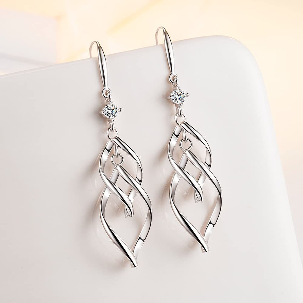BSTGFTF Sterling Silver Dangle Earrings For Women