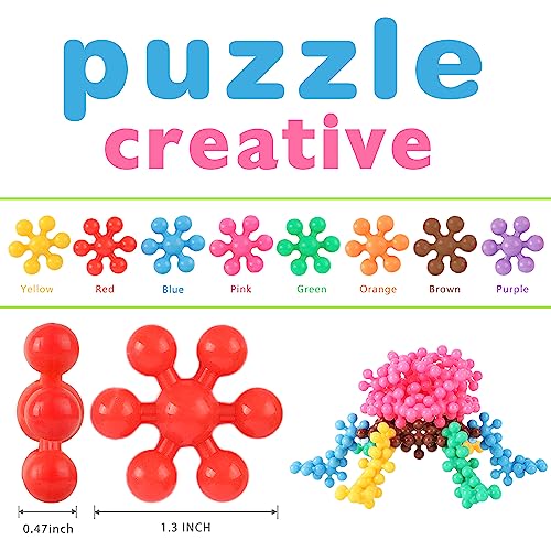 TOMYOU 200 Pieces Building Blocks Kids STEM Toys Educational Discs Sets Interlocking Solid Plastic for Preschool Boys and Girls Aged 3+, Safe Material Creativity