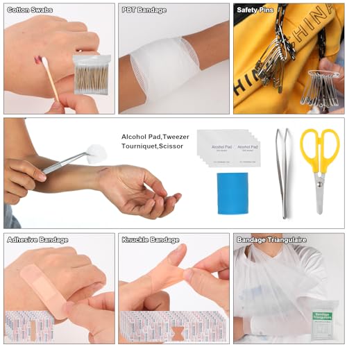 Survival Kit, 290Pcs Survival Gear First Aid Kit Emergency Tent, Camping Essentials Emergency Kit Accessories for Earthquake, Outdoor Adventure, Hiking, Hunting, Gifts for Men Women