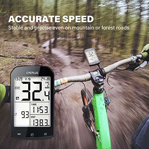 CYCPLUS GPS Bike Computer Waterproof Bicycle Speedometer and Odometer ANT+ Wireless Cycling Computer Compatible with App 2.9 Inch LCD Display with Backlight