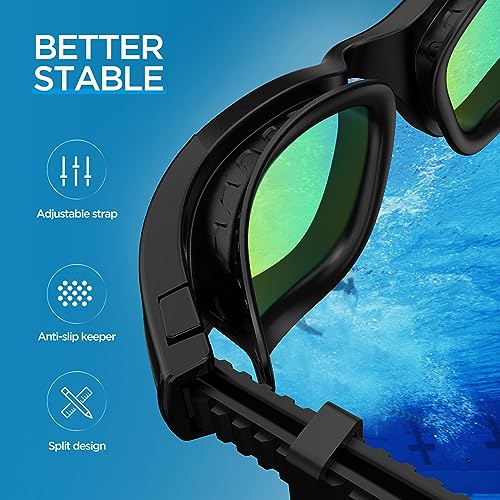 SwimStars Swim Goggles, Swimming Goggles for Adult Men Women Anti Fog No Leaking Pool Goggles