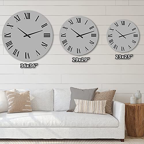 DesignQ 'Green Forest Study' Traditional Wall Clock for Home Bedroom Bathroom Office Living Room Decoration