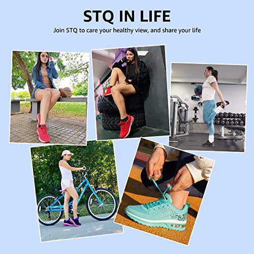 STQ Womens Tennis Shoes Athletic Running Sneakers Walking Footwear for Plantar Fasciitic Pain Relief Purple 6