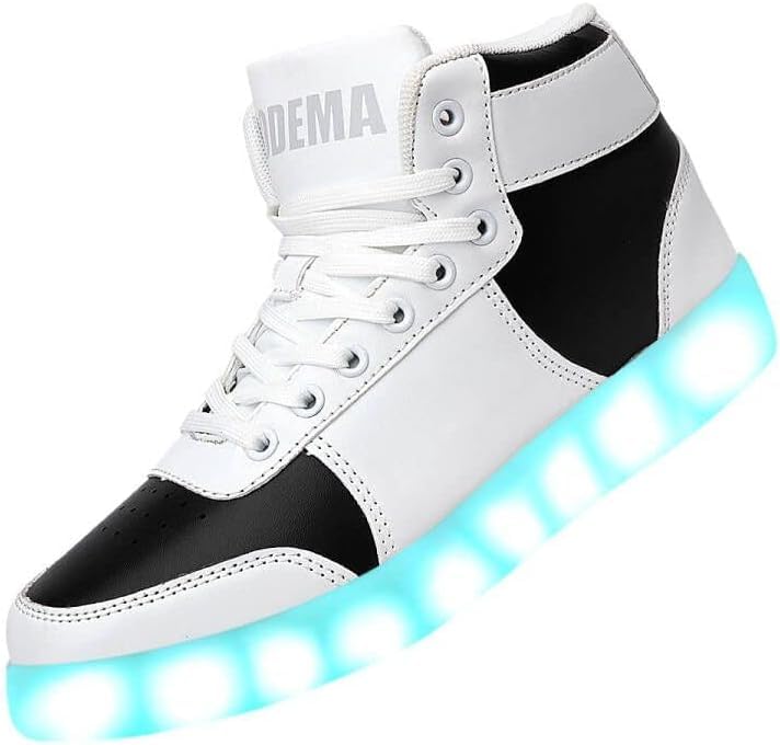 Odema V3 Aurora Unisex High Top Light Up Shoes, Sneakers with Lights for Men，Women, Led Light Shoes,USB Charging Glowing Shoes for Teens