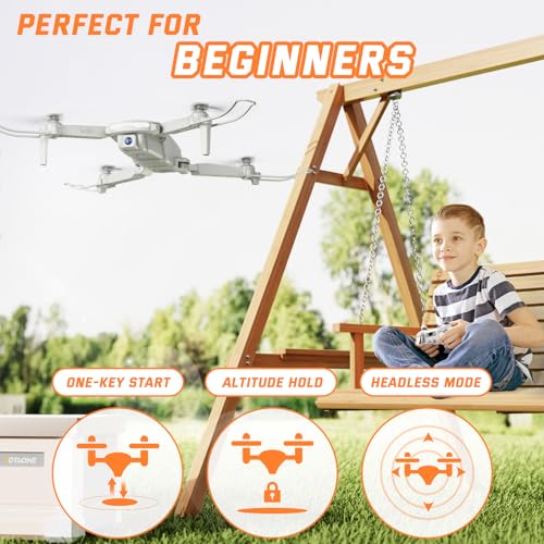 SOTAONE S450 Drone with Camera for Adults, 1080P HD FPV Drones for Kids with One Key Take Off/Land, Altitude Hold, Mini Foldable Drone with 2 Batteries, RC Quadcopter Toys Gifts for Beginners