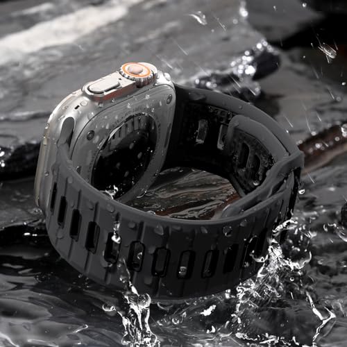 Odbeai Sport Band Compatible with Apple Watch Ultra 2/Ultra Band,Compatible with Apple Watch Bands for Men 49mm 45mm 44mm 42mm,Silicone Loop Replacement Strap Compatible with iWatch Series SE 9 8 7-1