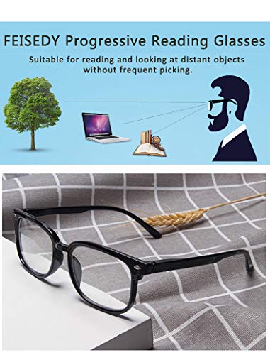 FEISEDY Women Mens Blue Light blocking Reader Glasses Frame B2497