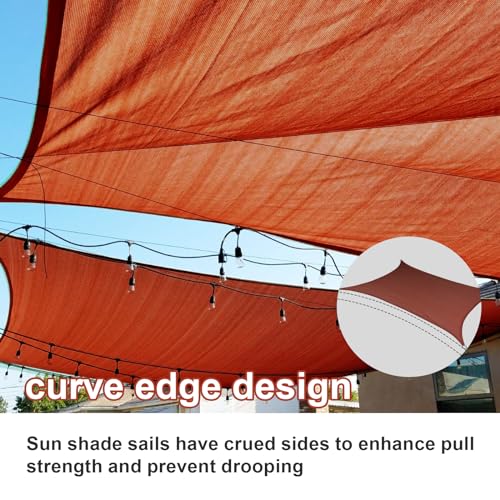 SUNLAX Sun Shade Sail,10'x13' Blue Rectangle Canopy Shades for Outdoor Patio Pergola Cover Sunshade Sails UV Blocking Canovas Covers
