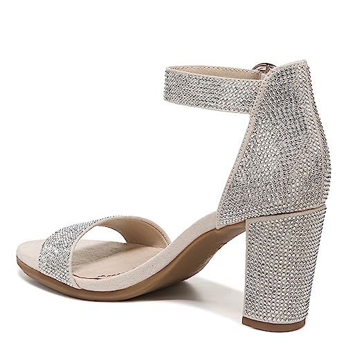 LifeStride Womens Averly Glitz Dress Heeled Sandal, Almond Milk Sparkle, 9 US