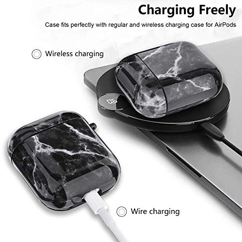 CAGOS for Airpod Case, Come with Airpod Cleaner Kit, Cute Patterns Protective Hard TPU Airpods Gen 2 Case Cover Compatible with Apple Airpods 2nd 1st Generation Case for Women Men, White Cactus