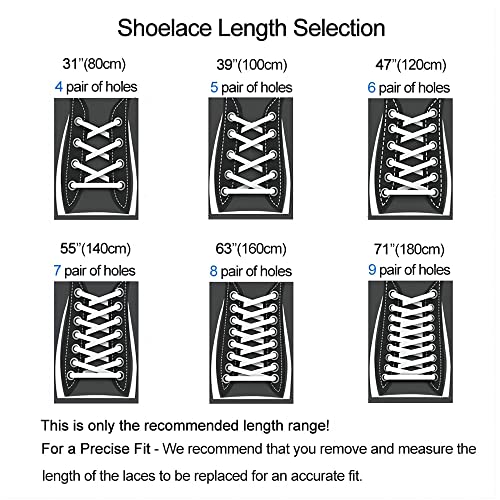 ZHENTOR 3 Pair Oval Shoe Laces,Shoelaces for Sneakers, Half Round 1/4" Athletic Shoelace for Sport/Running Shoes Boot Strings (white(3 pairs), 31"(80cm))