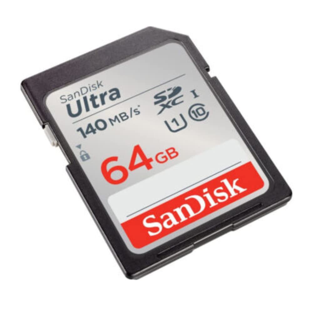 SanDisk 64GB Ultra Class 10 140 MB/s UHS-I SDXC Memory Card (5-Pack) Bundle with All-in-One High Speed Card Reader (6 Items)