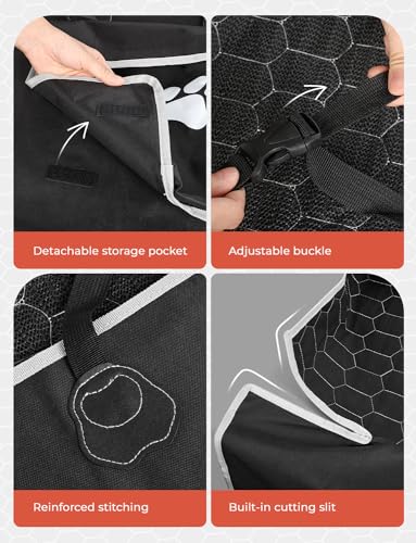 Oasser SUV Cargo Liner for Dogs Large Cargo Liner for SUV Waterproof Trunk Cover for Dogs with Detachable Pocket (Black, XL (55 x 91inch)