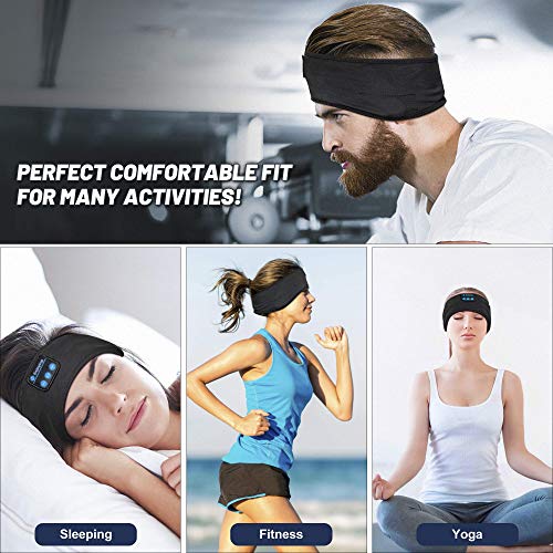 Perytong Sleep Headphones - Headband Headphones - Bluetooth Headband Wireless Sleeping Headphones Sleep Mask with Earphones Music Band Unique Gifts for Men Women Valentine's Day