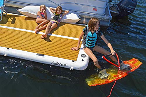 Island Hopper Patio Dock 15 Foot Inflatable Swimming Water Platform Dock (A 15' Patio Dock)