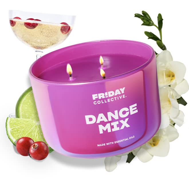 Friday Collective Daybreak Rave and Sunset Disco Candles, Fruity and Citrus Scents, Made with Essential Oils, 2 Pack, 8 oz