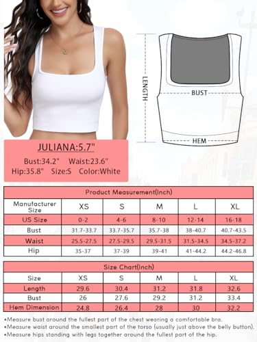 PEIQI Womens Going Out Tank Crop Tops Summer Fashion Outfits Sleeveless Basic Seamless Square Neck Cute Tops Black Small