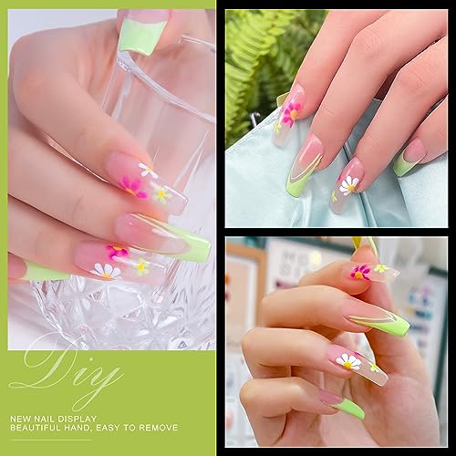 krofaue Clear False Nails Tips - French Nail Tips 200PCS Half Cover Nails French Lady Soft Gel Style Manicure with Box of 10 Sizes for Professional Nail Salons and Extensions Home DIY