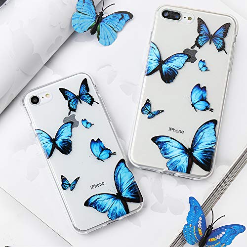 LCHULLE Girly Case for iPhone Xs Max Case Cute Iridescent Butterfly Design Laser Bling Glitter Stars for Girls Women Soft TPU Bumper Drop Protection Case Cover for iPhone Xs Max, Pink
