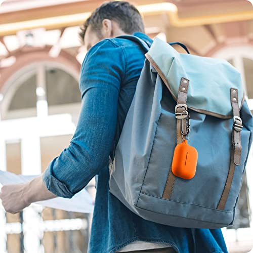 SNBLK Case, Silicone Protective Cover Skin with Keychain Compatible with Apple AirPods Pro 2nd/1st Generation(2022 /2019) Case, Front LED Visible, Sky Blue