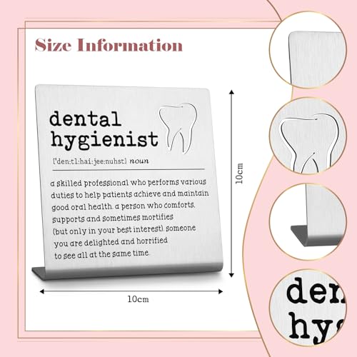 Dental Hygienist Definition Gifts, Dental Hygienist Office Decorations, Future Dental Hygienist Graduation Gifts, Dental Hygienist Gifts for Women, Men, Plaque Decorative Signs ZOD4