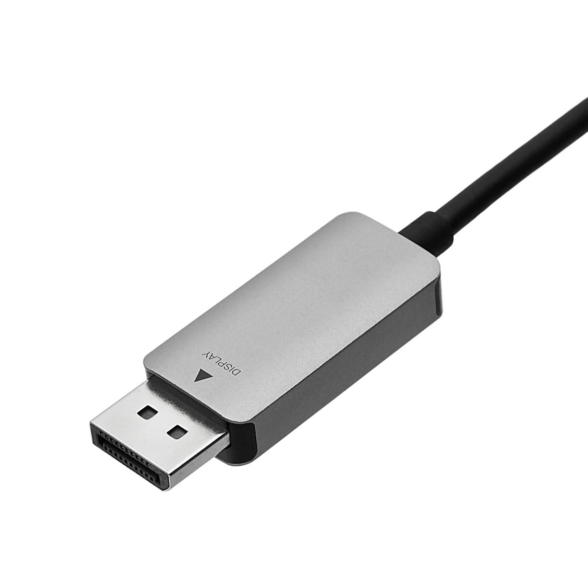 Amazon Basics DisplayPort to USB-C Cable, 4Kx2K@60Hz, Aluminum Housing, 6 Feet, Black