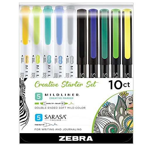 Zebra Pen Creative Starter Set,green/blue, 1 Count (Pack of 10)