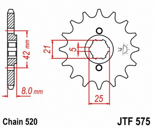 JT Sprockets JTF575.14 14T Steel Front Sprocket