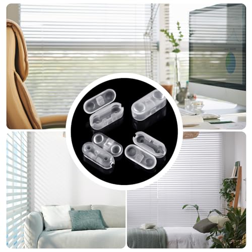 BBTO 30 Pack Chain Connectors, 4.5mm Ball Cord Chain Clips, Plastic Roller Shade Beaded Connector for Vertical Roman Roller Blind Window Replacement/Repair(Transparent)