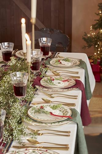 Lenox Holiday Plaid 12-Piece Dinnerware Set, 11.07, Red & Green