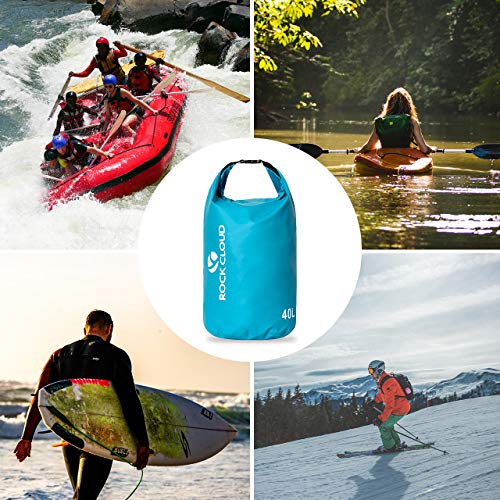 ROCK CLOUD Dry Bag Waterproof 5L Dry Sack for Kayaking Rafting Boating Beach Surfing Swimming Canoe Camping Hiking Fishing Ski, Black