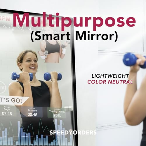 SPEEDYORDERS Two Way Mirror 2 Way Acrylic Mirror Sheet - 2 Way Mirror See Through Mirror - Plexiglass Sheet - Smart Mirror - Two Way Mirror - Made in USA 1/8" 10x10 Inches