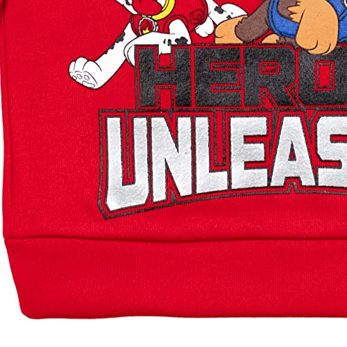 Paw Patrol Chase Marshall Rubble Rocky Zuma Toddler Boys Fleece Pullover Hoodie Red 2T