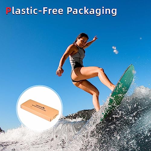 Abahub 3 Piece EVA Surfboard Deck Traction Pads with Kicker for Stomp Skimboards, Surf Boards, Funboard, Fish Board, Black