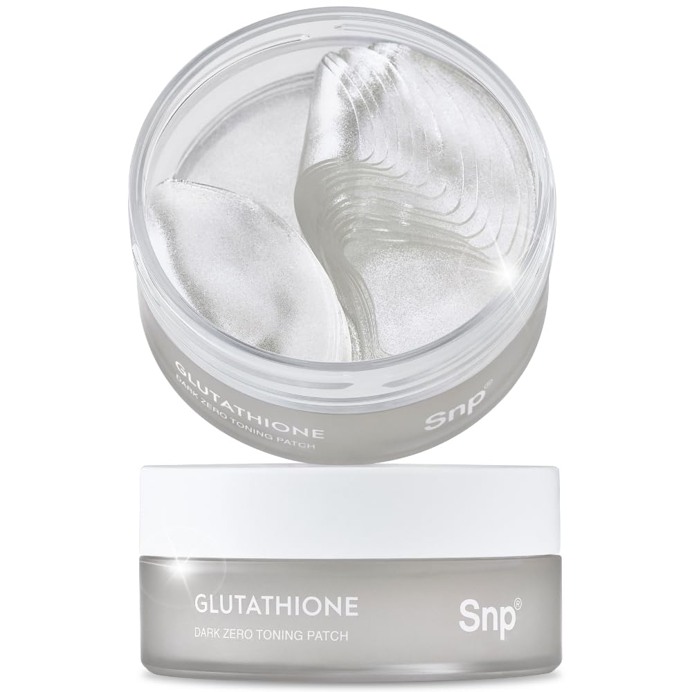 [K Beauty Snp] Glutathione Dark Zero Toning Eye Patch | Brightening Under Eye Patches for Blemishes and Dark Spots | Under Masks for Puffy Eyes and Dark Circles | Korean Skincare | 60 Patches