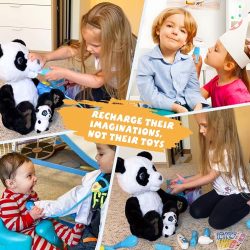 Liberry Doctor Kit for Toddlers 3-5 Years Old, 18-Piece Kids Doctor Bag Pretend Play Toys, Durable Medical Kit with Toy Stethoscope, Blue Doctor Gift for Boys Girls