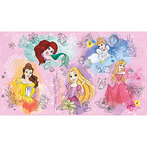 Roommates RMK11414M 4M Disney Princess Peel and Stick Wallpaper Mural-10.5 x 6 ft, Blank