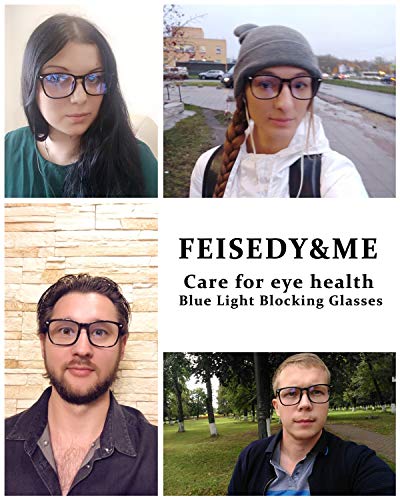 FEISEDY Vintage Reading Blue Light Blocking Glasses Women Men Hyperopia Presbyopia Reader Glasses B2519