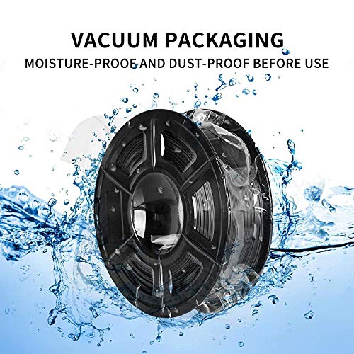 ANYCUBIC 3D Printer Filament PLA 1.75mm, FDM Printer Filament 1kg Spool (2.2 lbs), Dimensional Accuracy +/- 0.02 mm (1kg, Black)