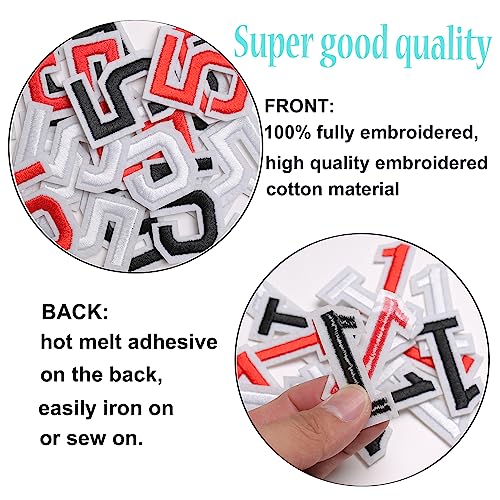GYGYL Iron on Number Patches, 9Pcs of 2 Inch Green Number "6" Patches, Embroidered Number Patch for Clothes, Dress, Hat, Socks, Jeans, DIY Accessories