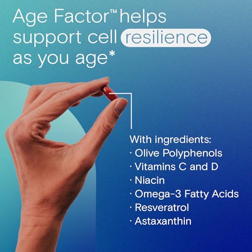 One A Day Age Factor Cell Defense-Cell Health Supplement to Support Healthy Aging Journey, Cell Health Support for Adults, with Olive Polyphenols, Resveratrol, Vitamin B3 (Niacinamide), 30 Softgels